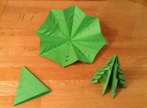 Origami Trees became giant snowflakes